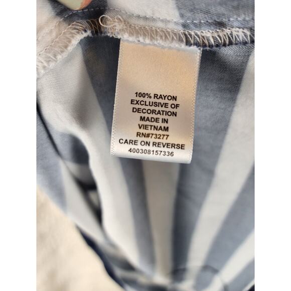 Elle Women's Sundress 90s Striped with Belt Size Small - Picture 7 of 8